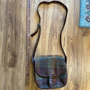 Marks & Spencer Plaid Crossbody Bag - Brown and Green